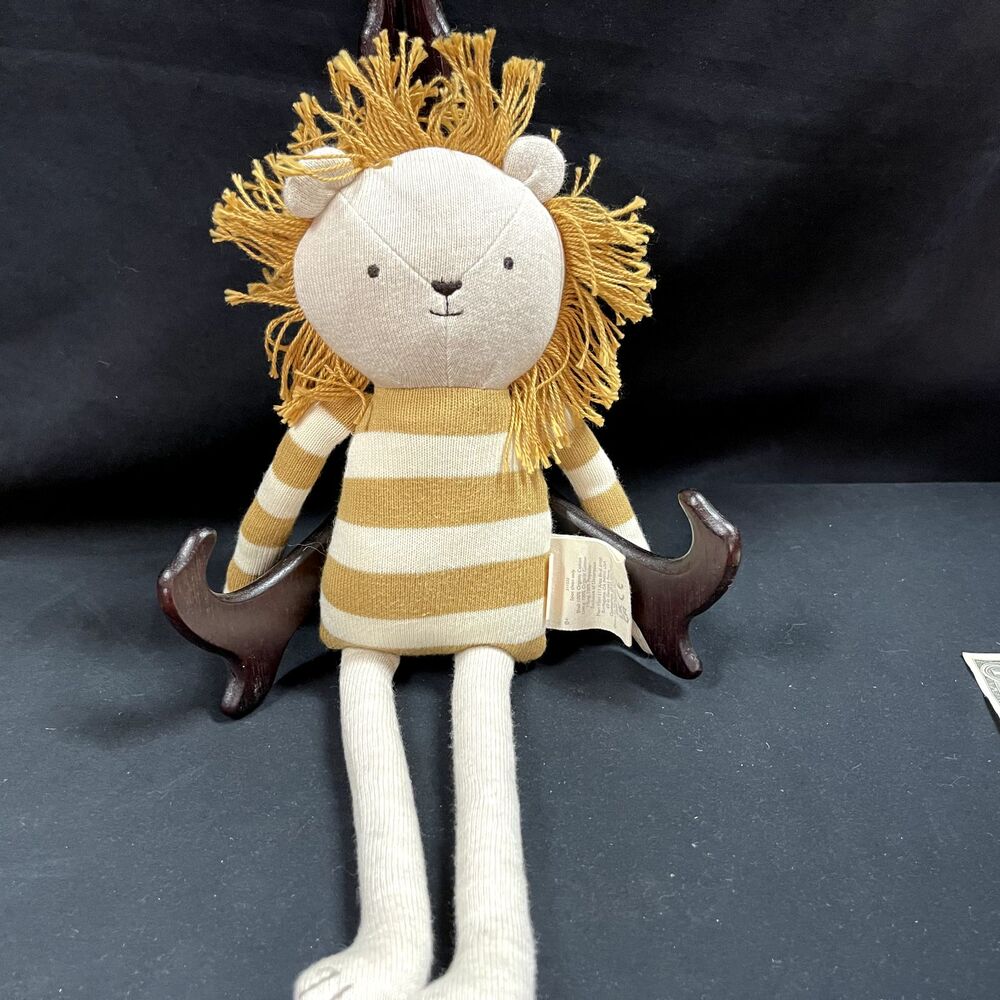 Meri Meri Angus the Lion Plush Toy Doll Organic Cotton Beige